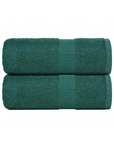 Asciugamani per Sapone 2 pz Verde 30x30cm 360g/m² 100% Cotone