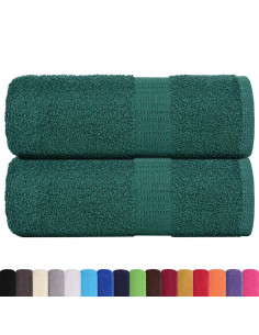 Asciugamani per Sapone 2 pz Verde 30x30cm 360g/m² 100% Cotone 2