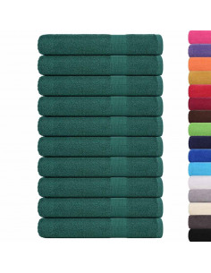 Asciugamani per Sauna 10 pz Verde 80x200cm 360 g/m² 100% Cotone 2