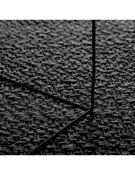 Tappeto ZIZUR Antracite 160x230 cm Aspetto Iuta Interni Esterni