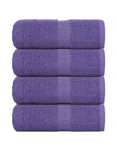 Asciugamani per Sapone 4 pz Viola 30x30cm 360g/m² 100% Cotone