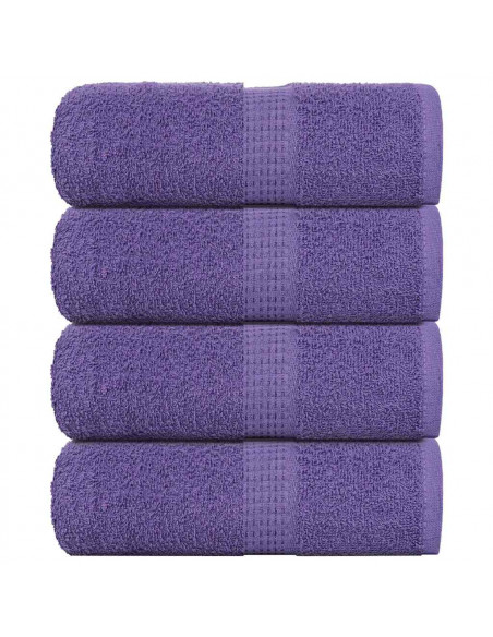 Asciugamani per Sapone 4 pz Viola 30x30cm 360g/m² 100% Cotone