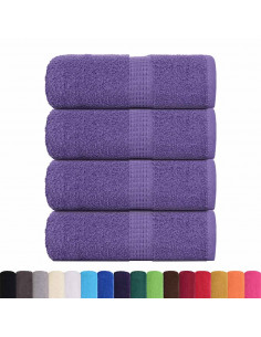 Asciugamani per Sapone 4 pz Viola 30x30cm 360g/m² 100% Cotone 2