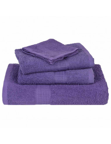 Asciugamani per Sapone 4 pz Viola 30x30cm 360g/m² 100% Cotone