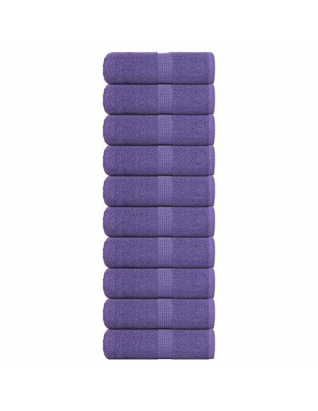 Asciugamani per Sapone 10 pz Viola 30x30cm 360g/m² 100% Cotone