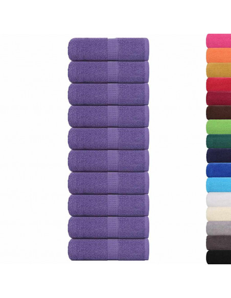 Asciugamani per Sapone 10 pz Viola 30x30cm 360g/m² 100% Cotone