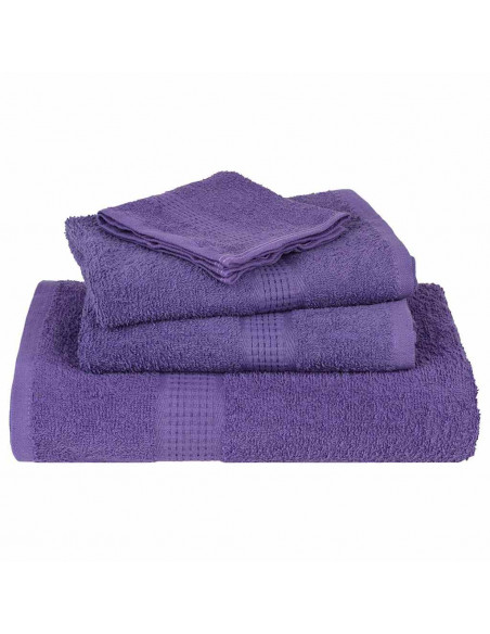 Asciugamani per Sapone 10 pz Viola 30x30cm 360g/m² 100% Cotone