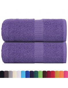 Asciugamani Ospiti 2 pz Viola 30x50 cm 360 g/m² 100% Cotone 2
