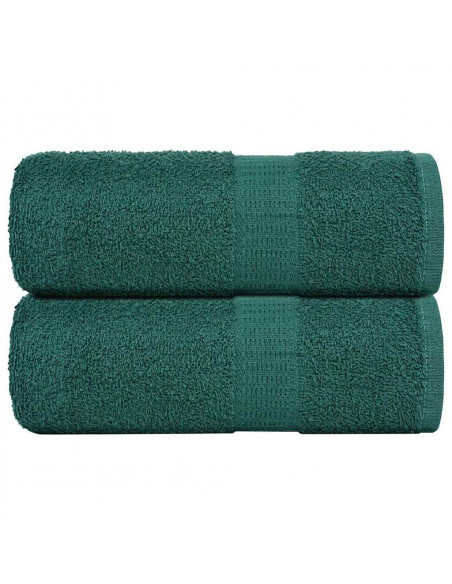 Asciugamani Ospiti 2 pz Verde 30x50 cm 360 g/m² 100% Cotone