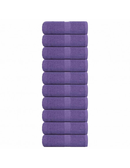 Asciugamani Ospiti 10 pz Viola 30x50 cm 360 g/m² 100% Cotone
