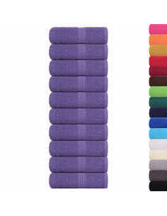 Asciugamani Ospiti 10 pz Viola 30x50 cm 360 g/m² 100% Cotone 2