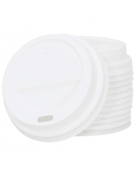Coperchi Tazze da Caffè Carta Ø80mm 8oz 1000 pz Plastica Bianca