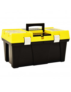 Cassetta degli Attrezzi in Plastica 595x337x316 mm Gialla