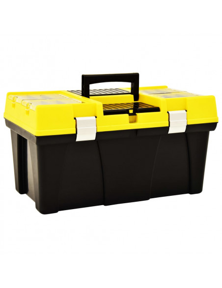 Cassetta degli Attrezzi in Plastica 595x337x316 mm Gialla