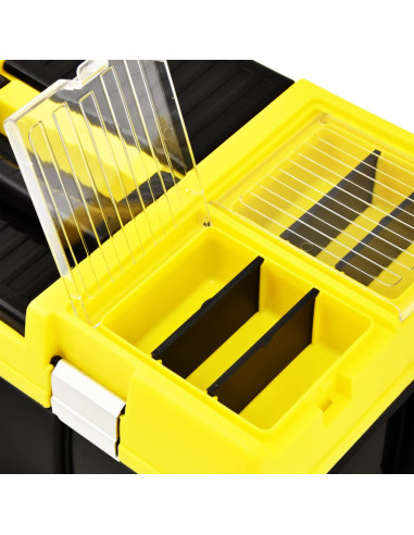 Cassetta degli Attrezzi in Plastica 595x337x316 mm Gialla