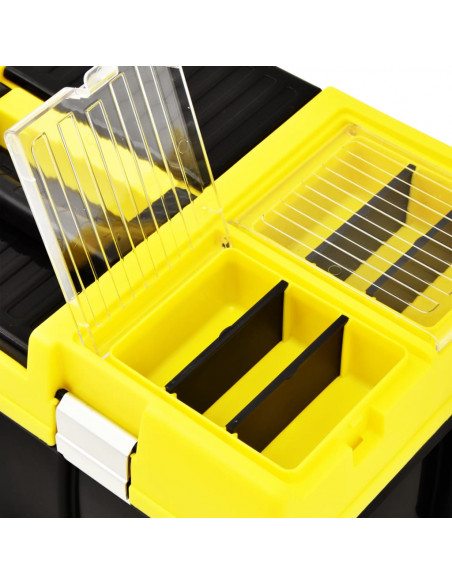 Cassetta degli Attrezzi in Plastica 595x337x316 mm Gialla