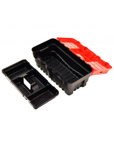 Cassetta degli Attrezzi in Plastica 462x256x242 mm Rossa