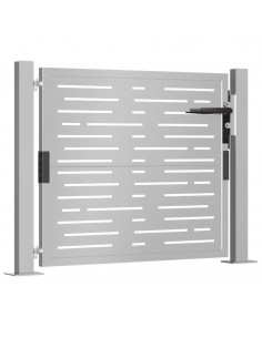 Cancello da Giardino 105x80m in Acciaio Corten Design Quadrato 2