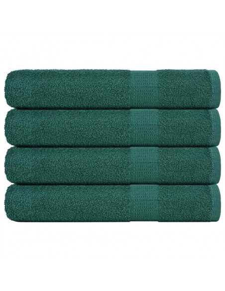 Asciugamani per Sauna 4 pz Verde 80x200cm 360g/m² 100% Cotone