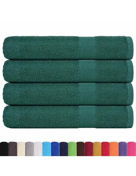 Asciugamani per Sauna 4 pz Verde 80x200cm 360g/m² 100% Cotone