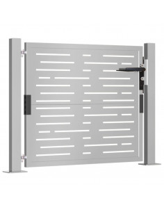 Cancello da Giardino 105x105 cm Acciaio Corten Design Quadrato 2