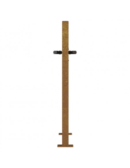 Cancello da Giardino 105x105 cm Acciaio Corten Design Quadrato