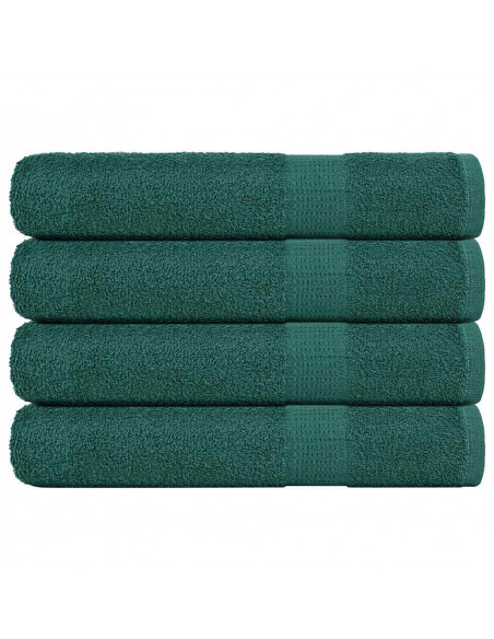 Asciugamani 4 pz Verde 100x200 cm 360 g/m² 100% Cotone