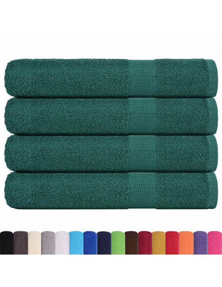 Asciugamani 4 pz Verde 100x200 cm 360 g/m² 100% Cotone