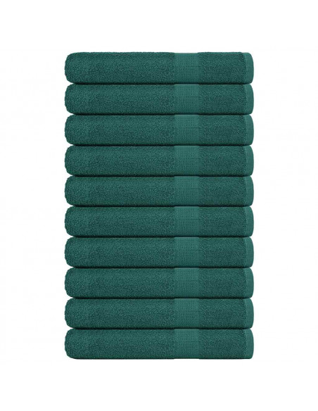 Asciugamani 10 pz Verde 100x200 cm 360 g/m² 100% Cotone