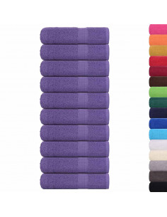 Asciugamani 10 pz Viola 50x100 cm 360 g/m² 100% Cotone 2