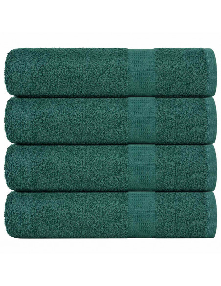 Asciugamani Doccia 4 pz Verde 70x140 cm 360 g/m² 100% Cotone