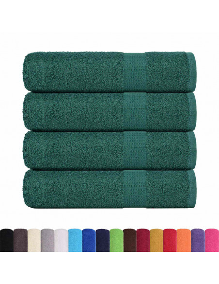 Asciugamani Doccia 4 pz Verde 70x140 cm 360 g/m² 100% Cotone