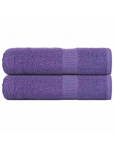 Asciugamani Doccia 2 pz Viola 70x140 cm 360 g/m² 100% Cotone