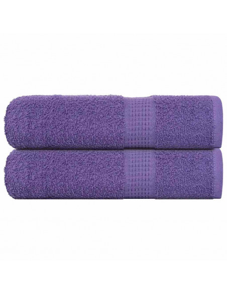 Asciugamani Doccia 2 pz Viola 70x140 cm 360 g/m² 100% Cotone