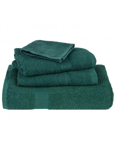 Asciugamani Doccia 2 pz Verde 70x140 cm 360 g/m² 100% Cotone