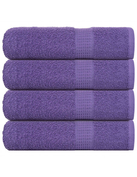 Asciugamani Doccia 4 pz Viola 70x140 cm 360 g/m² 100% Cotone