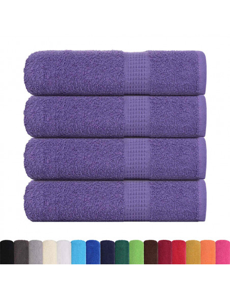 Asciugamani Doccia 4 pz Viola 70x140 cm 360 g/m² 100% Cotone