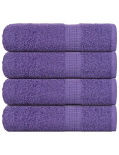 Asciugamani 4 pz Viola 50x100 cm 360 g/m² 100% Cotone