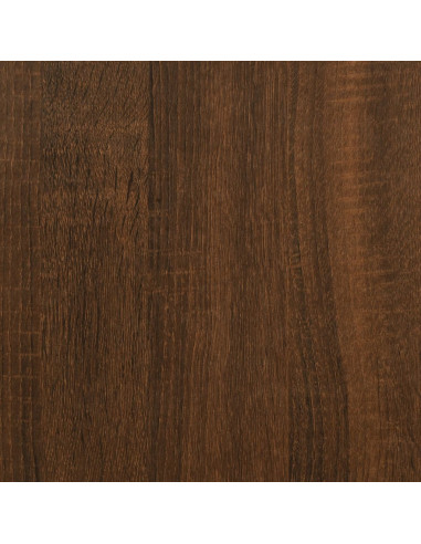 Tavolino Rovere Marrone 50x26x50 cm in Legno Multistrato