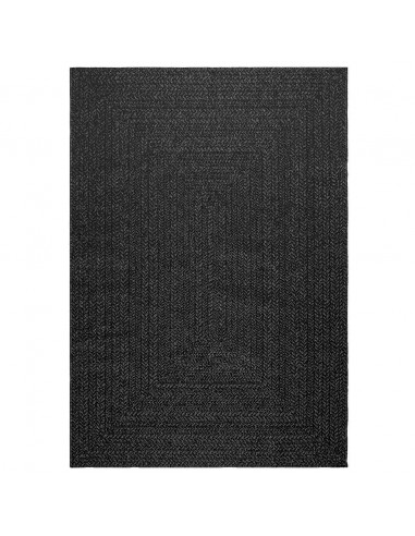 Tappeto ZIZUR Antracite 140x200 cm Aspetto Iuta Interni Esterni