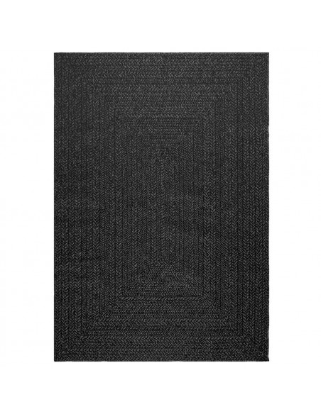 Tappeto ZIZUR Antracite 140x200 cm Aspetto Iuta Interni Esterni
