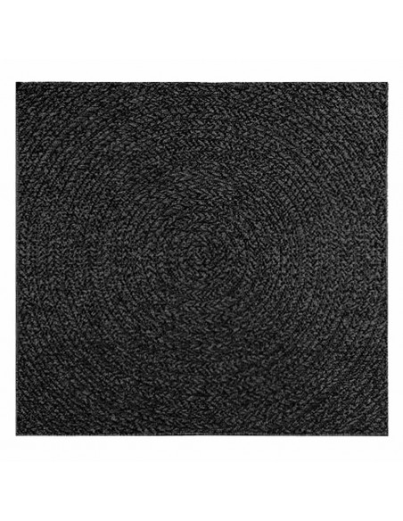 Tappeto ZIZUR Antracite 120x120 cm Aspetto Iuta Interni Esterni