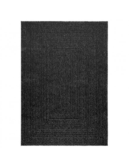 Tappeto ZIZUR Antracite 120x170 cm Aspetto Iuta Interni Esterni