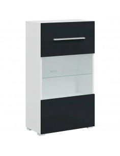 Unità TV 5 pz con Illuminazione a LED Indaco Opaco Truciolato 2