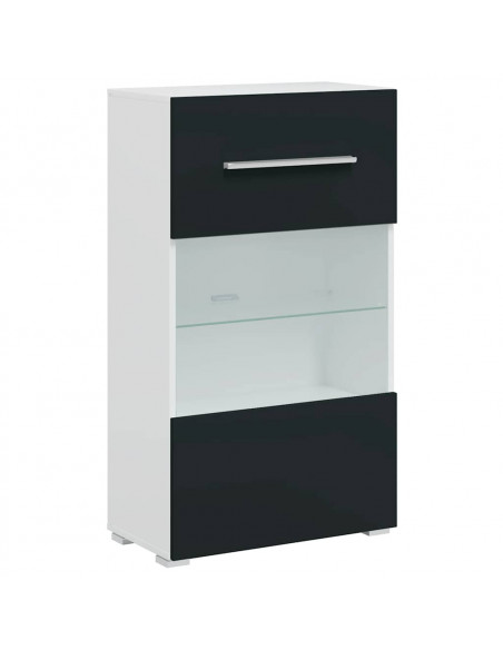 Unità TV 5 pz con Illuminazione a LED Indaco Opaco Truciolato