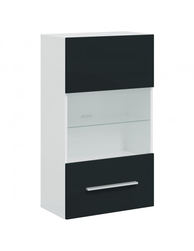 Unità TV 5 pz con Illuminazione a LED Indaco Opaco Truciolato