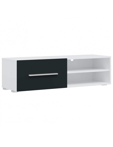 Unità TV 5 pz con Illuminazione a LED Indaco Opaco Truciolato