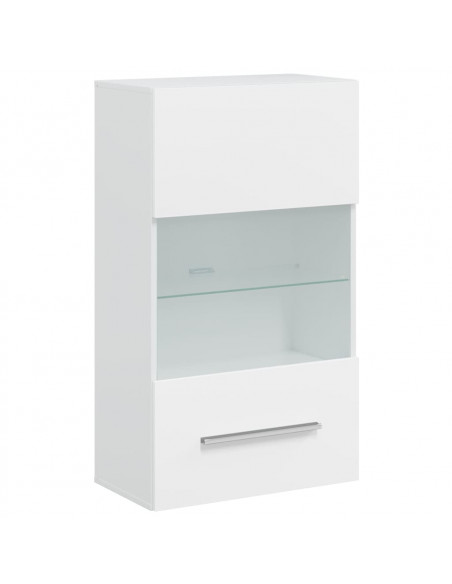 Unità TV 5 pz con Illuminazione a LED Bianco Opaco Truciolato