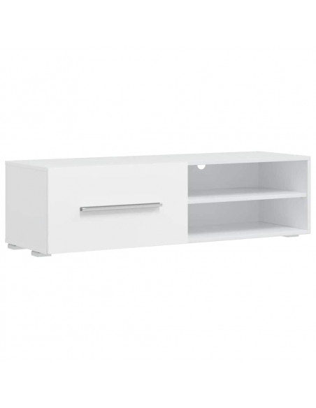 Unità TV 5 pz con Illuminazione a LED Bianco Opaco Truciolato