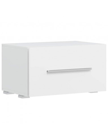 Unità TV 5 pz con Illuminazione a LED Bianco Opaco Truciolato